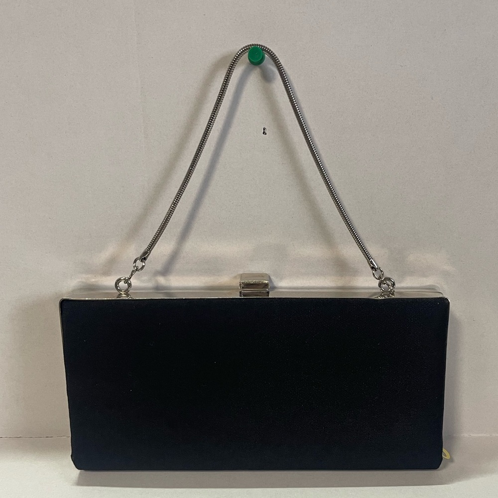 Vintage Black & Metal Clutch Bag
